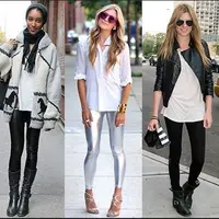 Mix and match busana kantor dengan legging. (pinterest)