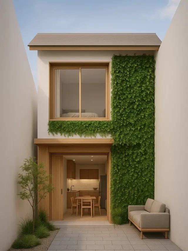 Model Rumah Japandi 2 Lantai 2025 di Gang Sempit