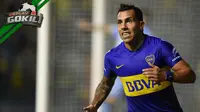 Video replay kala Carlos Tevez berhasil memperdaya lawan di Copa Libertadores tengah pekan ini, Boca Juniors berhasil menang 6-2 dari Cali.