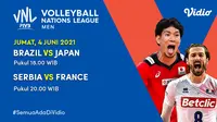 Live Streaming Big Match Volleyball Nations League 2021 Jumat 4 Juni 2021 di Vidio. (Sumber : dok. vidio.com)