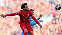 Mohamed Salah saat beraksi untuk Liverpool di pertandingan melawan Manchester City di Anfield (AFP)