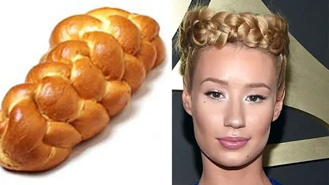 rambut Iggy Azalea mirip roti cinnamon roll