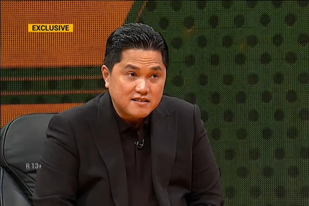 Menteri BUMN Erick Thohir dalam sebuah wawancara eksklusif, Minggu (14/11/2021).