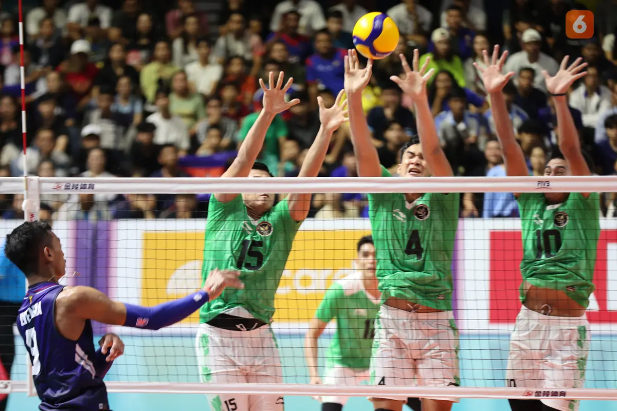 Foto: Belum Kehilangan Set, Tim Voli Putra Indonesia ke Semifinal SEA Games 2023 sebagai Juara Grup A setelah Pecundangi Kamboja