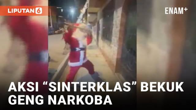 Seorang polisi Peru menyamar dengan memakai kostum sinterklas untuk sebuah misi penyergapan. Ia berhasil bekuk anggota geng pengedar narkoba.