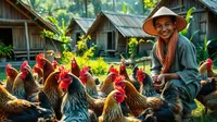 tips ternak ayam kampung ©Ilustrasi dibuat AI