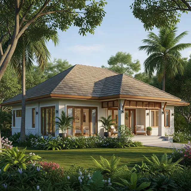 Rumah Tipe 45 dengan Atap Limas Elegan