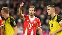 Aksi Harry Kane pada laga Bayern Munchen vs Borussia Dortmund di pekan ke-7 Bundesliga 2025/2026 -&nbsp;AP Photo/Lennart Preiss