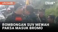 Rombongan Pengendara Rubicon dan Land Cruiser Paksa Masuk Kawasan Bromo