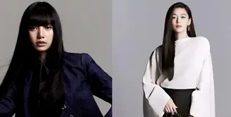 Diumumkan menjadi hous ambassador LV beberapa bulan lalu, Lisa Blackpink tampil chic dengan setelan denim dan sepatu boots warna coklat muda. [Dok/Louis Vuitton].