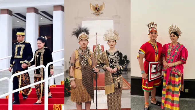 10 Potret Pejabat dan Politisi Pakai Busana Adat saat Hadiri Upacara HUT ke-79 RI di Istana Merdeka dan IKN