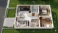 7 Denah Rumah 7x9 Meter di Desa dengan 2 Kamar, Desain Sederhana yang Bikin Nyaman