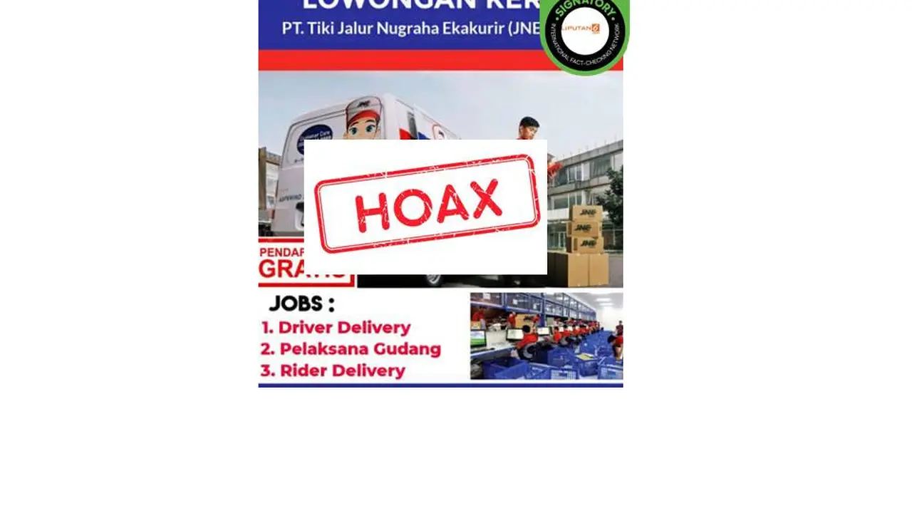 Cek Fakta lowongan JNE Express