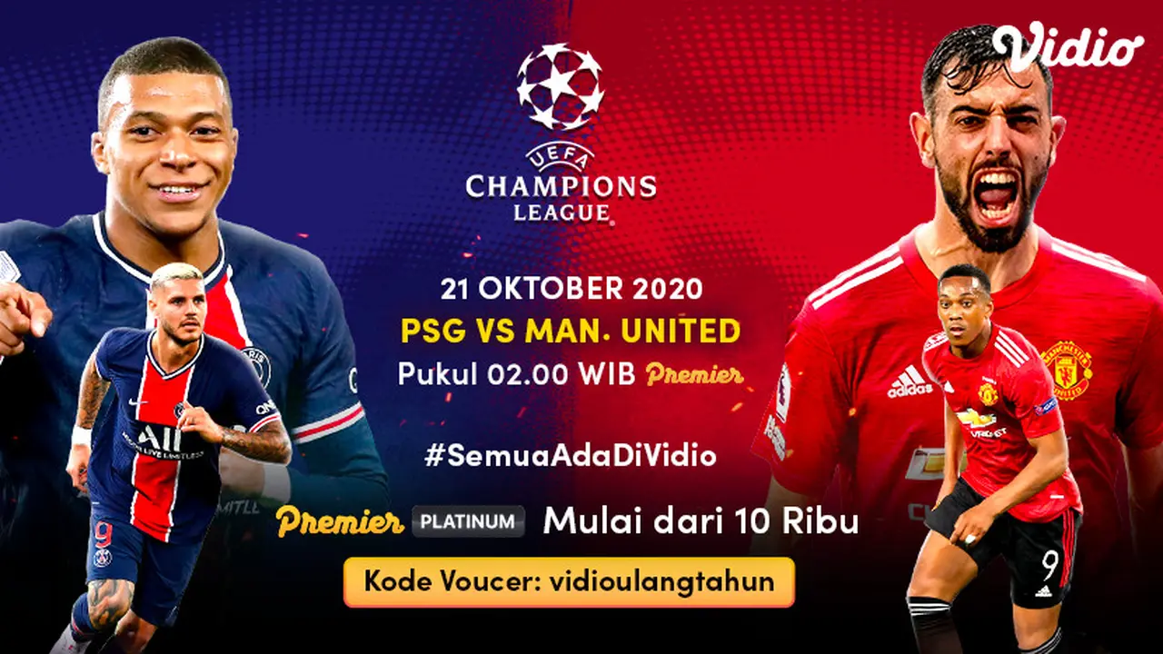 Duel PSG VS Manchester United di Liga Champions 2020/2021