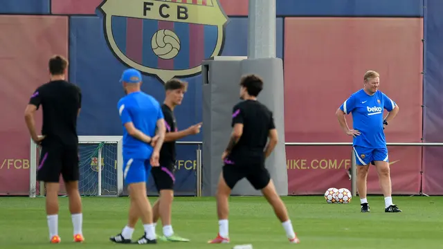 Latihan Barcelona Jelang vs Bayern Munchen