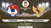 Piala AFF U-15 2019: Vietnam vs Indonesia. (Bola.com/Dody Iryawan)