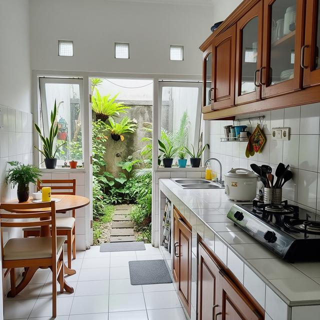 9 Inspirasi Dapur Sempit tapi Rapi dengan Pencahayaan Alami, Desain Efisien