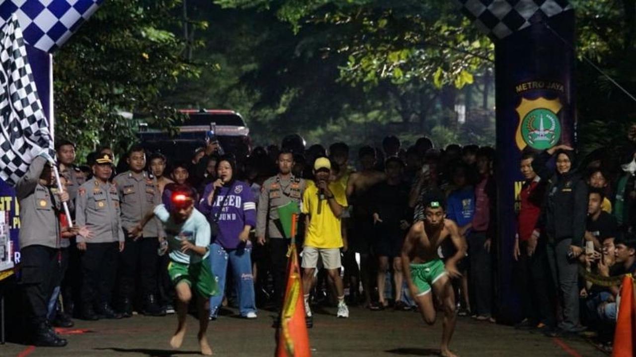 Polres Bekasi Salurkan Energi Remaja Lewat Night Run Cikarang Presisi, Cegah Kriminalitas
