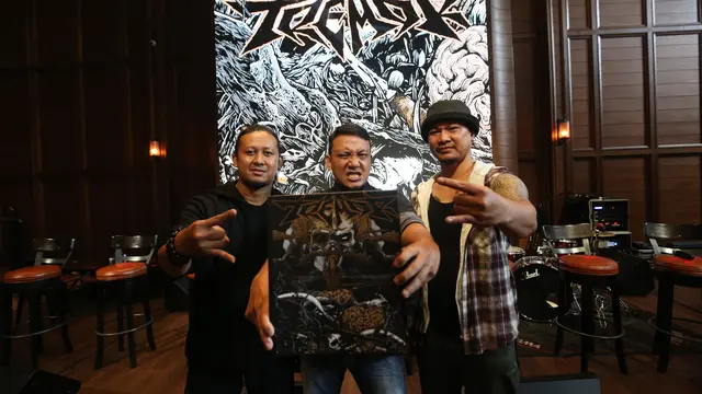 Band Tremor saat meluncurkan album Evolusi Logika