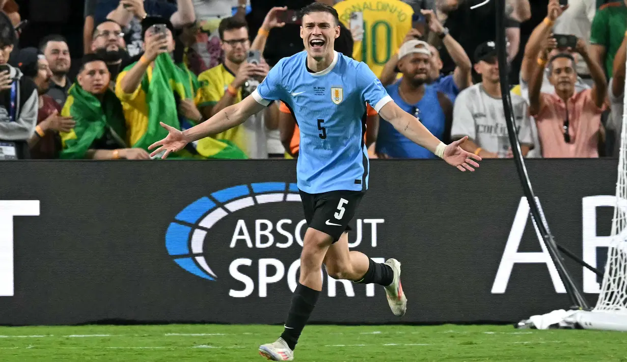 Uruguay berhasil menyingkirkan Brasil lewat babak adu penalti 0-0 (4-2). (Frederic J. Brown/AFP)