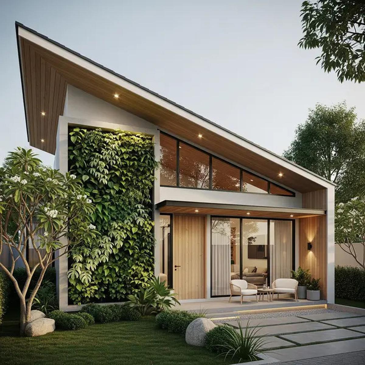 7 Inspirasi Rumah 1 Lantai dengan Atap Miring Satu Sisi, Desain Modern dan Estetik