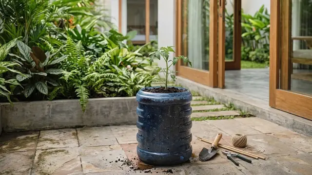 Cara menanam tomat di galon bekas agar panennya tidak cepat habis