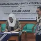 Penandatanganan nota kesepahaman tentang Pelaksanaan Pengembangan dan Penilaian Konten Pelatihan Keterampilan Kerja dan Kewirausahaan pada Manajemen Pelaksana Program Kartu Prakerja