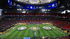 Suasana sepi pertandingan Grup D Piala Dunia Antarklub 2025 antara Chelsea melawan LAFC di Mercedes Benz Stadium, Atlanta, Amerka Serikat, Selasa (17/06/2025). (AP Photo/Jason Getz)