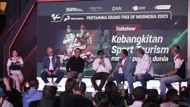 Andre Taulany hadir sebagai bintang tamu gelar wicara bertema “Kebangkitan Sport Tourism Menuju Pentas Dunia” di Cilandak Town Square Jakarta Selatan, September 2023. (Foto: Dok. Istimewa)