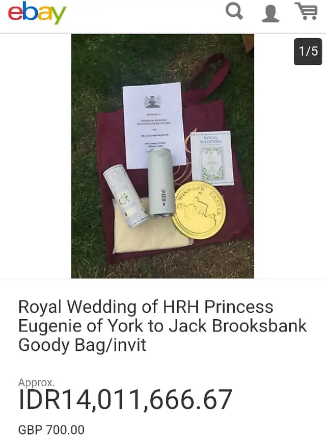 [Fimela] Harga goody bag pernikahan Putri Eugenie