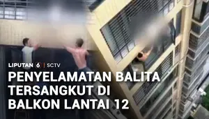 Balita di Tiongkok Tersangkut di Terali Balkon Lantai 12