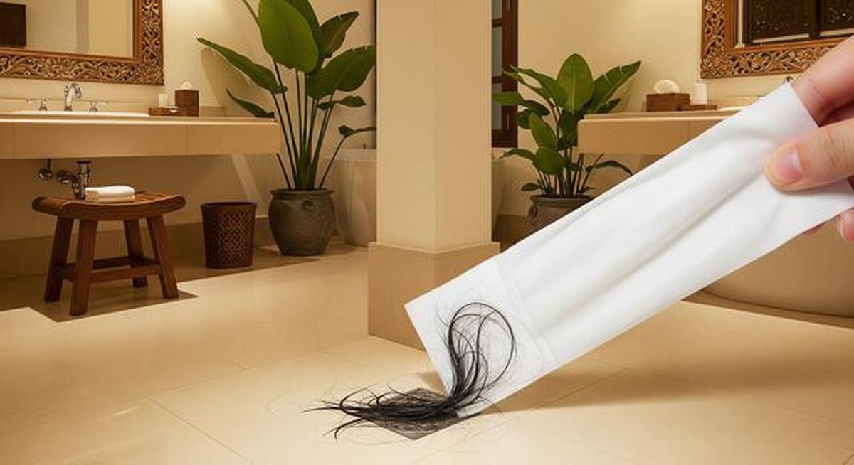 Cara Membersihkan Rambut Rontok di Kamar Mandi Tanpa Harus Menyentuhnya