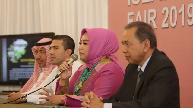 Anna Mariana saat jumpa pers International Islamic Fair (IIIF) 2019