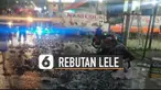 Beredar video truk bermuatan lele terguling. Warga rebutan tangkap lele.