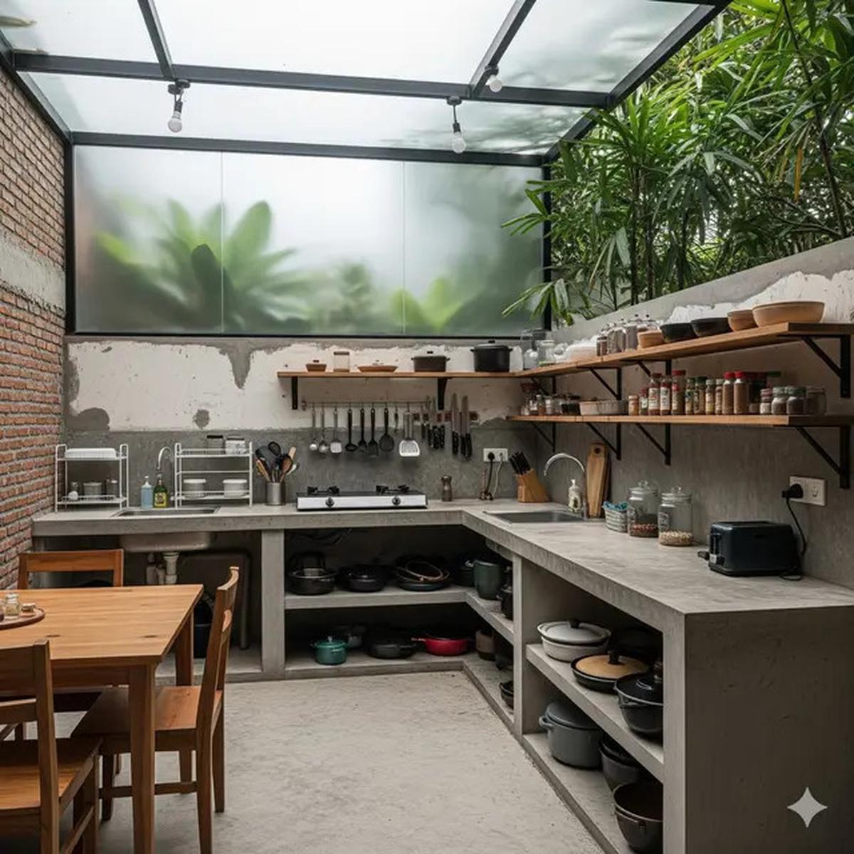 10 Inspirasi Dapur Outdoor Sederhana di Pekarangan Rumah Kecil Tren 2025, Hemat Budget