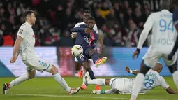 PSG ditahan imbang tamunya Le Havre 3-3. (AP Photo/Thibault Camus)