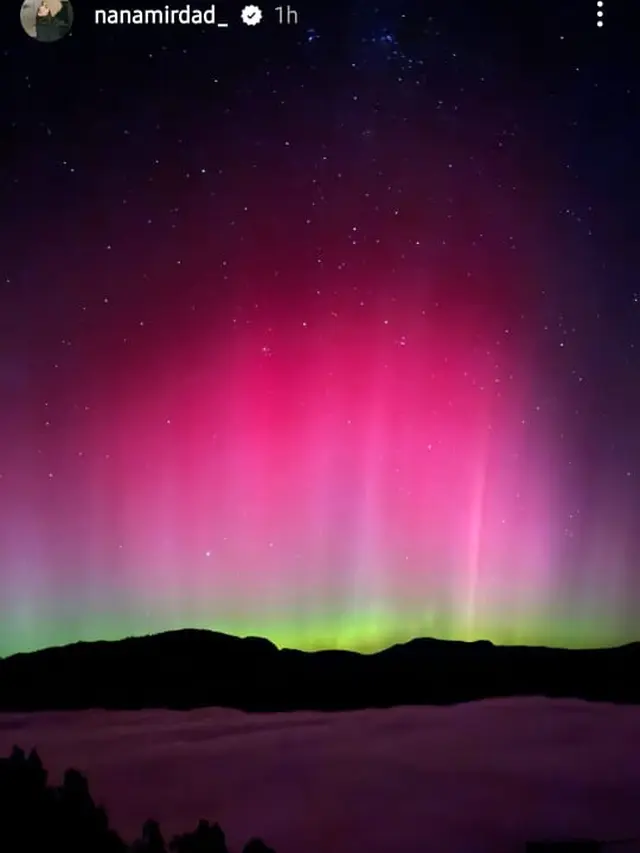 Nana Mirdad Saksikan Aurora di Selandia Baru. (Instagram/ nanamirdad_)