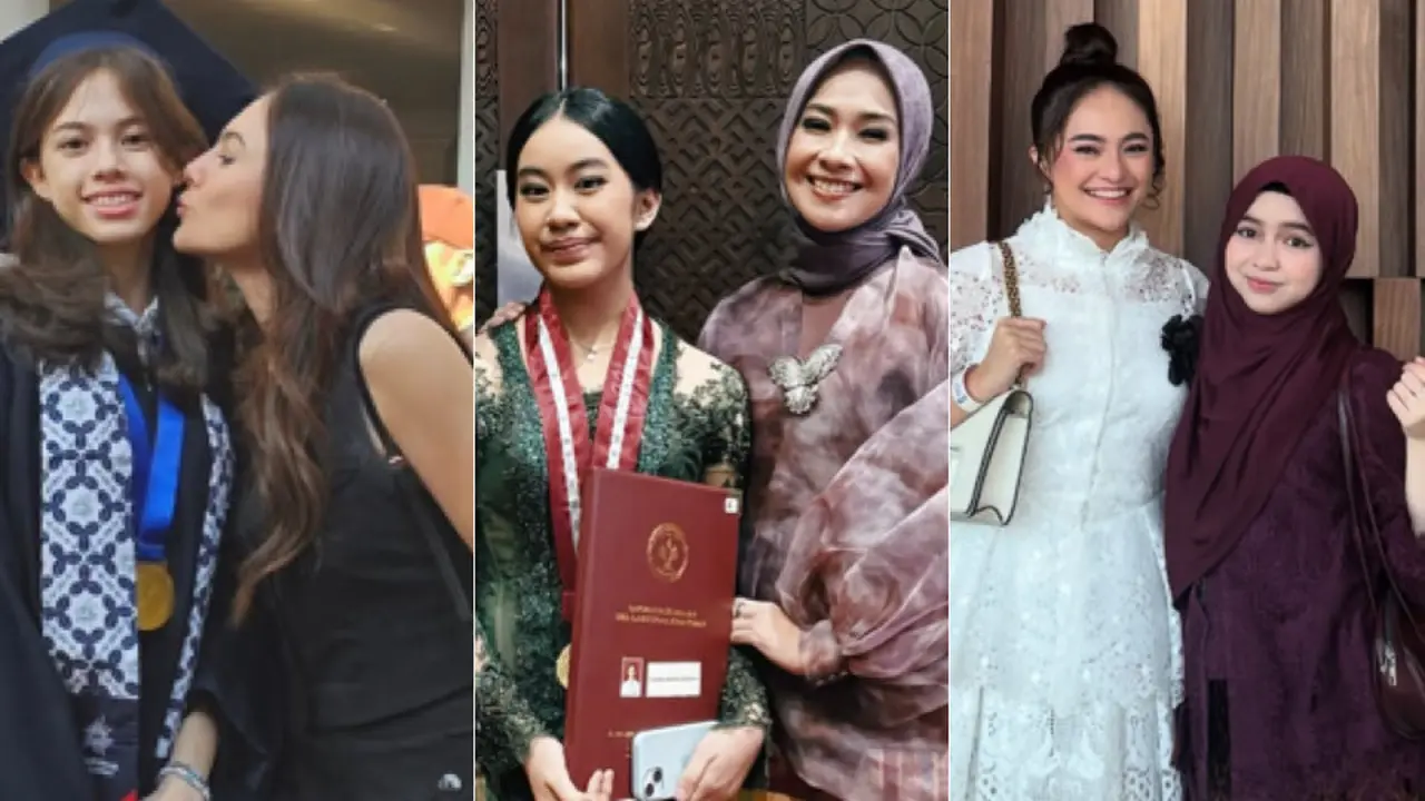 8 Gaya Artis Hadir di Wisuda Anak-Anaknya