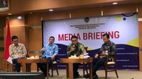 Pelaksana harian (Plh) Direktur Jenderal Perhubungan Laut, Capt. Antoni Arif Priadi dalam konferensi pers Update Program Mudik Gratis Kemenhub 2023, Jumat (24/3/2023). Kementerian Perhubungan (Kemenhub) menyediakan kuota mudik gratis untuk 5.000 orang dan 2.500 sepeda motor. Tercatat hingga 24 Maret 2023, sudah ada 2.114 orang yang mendaftar program mudik menggunakan Kapal laut.
