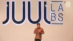 Country GM Indonesia JuulL Labs Kent Sarosa memaparkan perangkat Juul dan JuulPods, di Jakarta, Senin (10/7/2019). Juul Labs selaku produsen Electronic Nicotine Delivery Systems (ENDS) Amerika Serikat menawarkan media alternatif bagi 67 juta perokok dewasa di Indonesia. (Liputan6.com/Fery Pradolo)