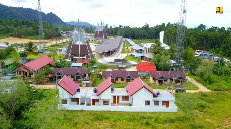 Pos Lintas Batas Negara (PLBN) Terpadu Skouw yang berada di Distrik Muara Tami, Kota Jayapura, Papua. (Foto: Kementerian PUPR)
