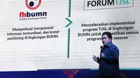 Menteri Badan Usaha Milik Negara (BUMN) Erick Thohir meresmikan  Forum Tanggung Jawab Sosial dan Lingkungan (TJSL) BUMN di Lampung