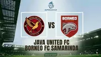 Ilustrasi Java United FC versus Borneo FC, BRI Super League. (Bola.com/AI)