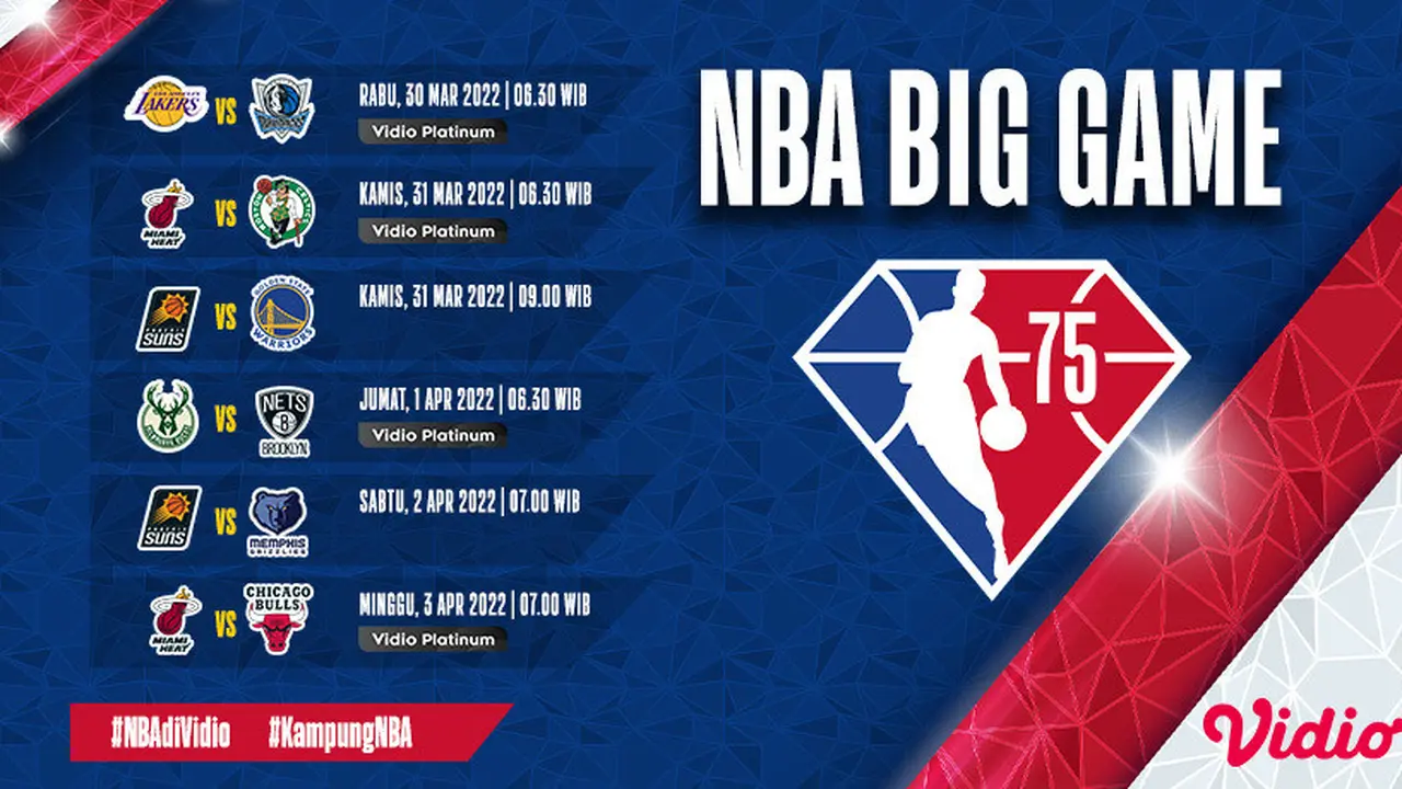 Jadwal dan Link Live Streaming NBA 2021-22 Pekan Ke-24 : Golden State Warriors vs Phoenix Suns di Vidio