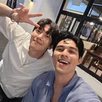 Ji Chang Wook bertemu Maxime Bouttier di Yogyakarta. [@bouttier_maxime]