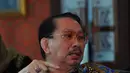 Mantan menteri PAN-RB, Taufiq Effendy saat menghadiri acara reuni Kementrian PANRB di kawasan Jakarta Selatan, Selasa, (23/2). Pertemuan ini beragendakan mencari solusi terbaik dalam percepatan reformasi birokrasi. (Liputan6.com/Faisal R Syam)