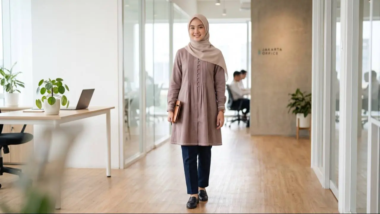 Inspirasi Tunik Hijab Friendly yang Bikin Office Look Makin Classy, Mana Favoritmu?