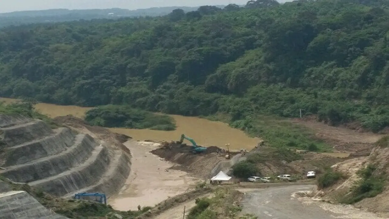 Proyek Bendungan Karian. (Liputan6.com/Achmad Dwi Afriyadi)