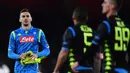 Alex Meret. Kiper kedua Napoli berusia 24 tahun ini diprediksi akan menjadi kiper Timnas Italia di masa datang. Musim ini telah bermain dalam 21 laga Serie A dengan mencatat 6 clean sheet dan kebobolan 28 gol. (AFP/Ben Stansall)
