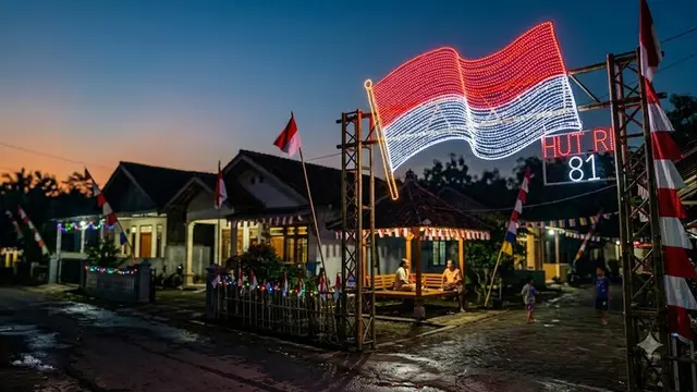 Lampu Hias Agustusan Unik HUT RI 81 (AI Generated)